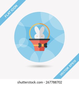easter bunny flat icon with long shadow,eps10