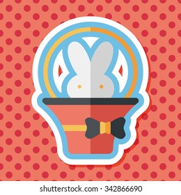easter bunny flat icon with long shadow,eps10