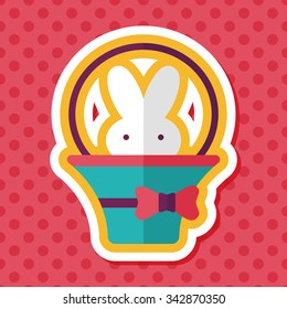 easter bunny flat icon with long shadow,eps10