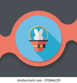 easter bunny flat icon with long shadow,eps10