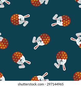 easter bunny flat icon,eps10 seamless pattern background