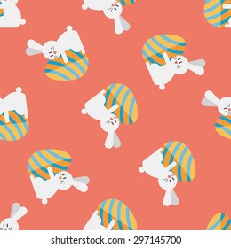 easter bunny flat icon,eps10 seamless pattern background