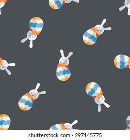 easter bunny flat icon,eps10 seamless pattern background