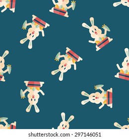 easter bunny flat icon,eps10 seamless pattern background