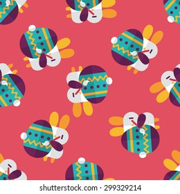 easter bunny flat icon,eps10 seamless pattern background
