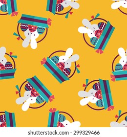 easter bunny flat icon,eps10 seamless pattern background