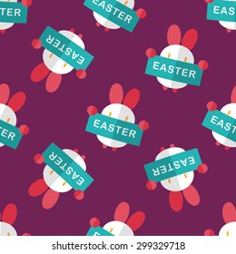 easter bunny flat icon,eps10 seamless pattern background