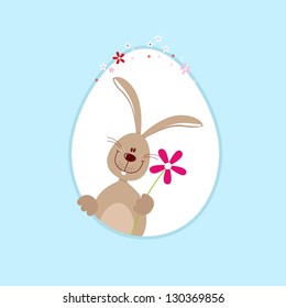 Easter bunny with flower