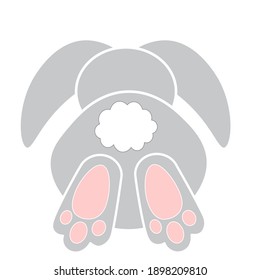 Easter Bunny Foot Prints Vector