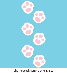 easter bunny foot shape illustration nursery