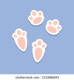 easter bunny foot shape illustration nursery