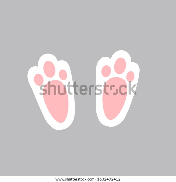 easter bunny foot\
shape illustration\
nursery