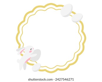 Easter Bunny Frame Background Illustration