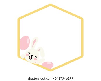 Easter Bunny Frame Background Illustration