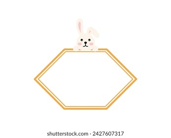 Easter Bunny Frame Background Illustration