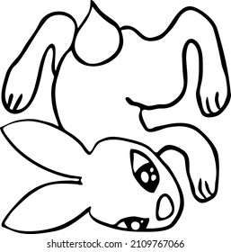 Conejo de Pascua. Pequeño conejo gracioso feliz por Pascua. Fluffy adorable y lindo con ojos grandes. Mejor amigo para bebé, niño, niño, niña o niño, novia. Para el afiche de la fiesta, celebración.
