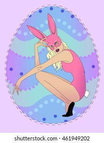 Easter bunny girl 