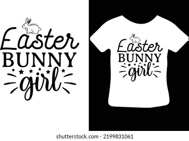 Easter bunny girl svg design