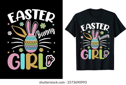 EASTER BUNNY GIRL .. Easter t-shirt design