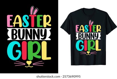 EASTER BUNNY GIRL .. Easter t-shirt design