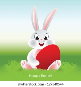 Easter bunny, greeting card