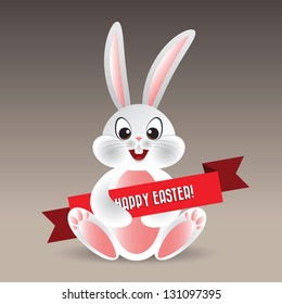 Easter bunny, greeting card