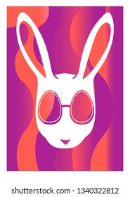 Easter bunny greeting card