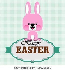 Easter bunny, greeting card 