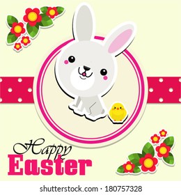 Easter bunny, greeting card 