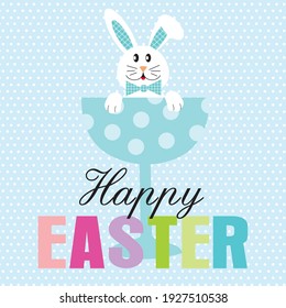 Easter bunny for easter greeting card