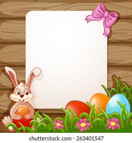 Easter bunny greeting card