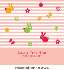 easter bunny greeting card