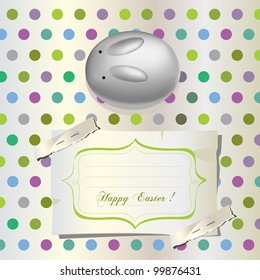 easter bunny greeting card