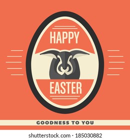 Easter Bunny Greeting Card / Happy Easter