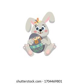 Easter bunny. Happy Easter Day. Vector illustration 