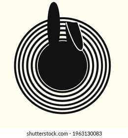 Easter Bunny. Happy new year 2023 greeting.  Abstract black silhouettes  rabbit. Isolated vector drawing on a light  background. Good for greeting card and t-shirt print, flyer, poster design
  
 