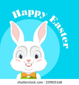 Easter Bunny. Happy Easter. Vector illustration with easter bunny.
