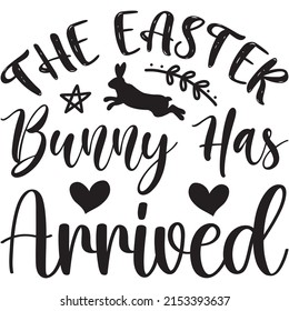 The Easter Bunny Has Arrived t-shirt design ,vector file.