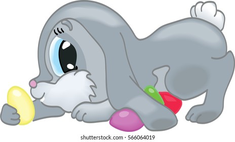 The Easter Bunny hides the eggs.
