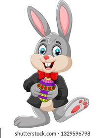 Easter Bunny holding Easter egg