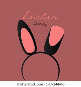 Easter Bunny holiday spring background vector illustration