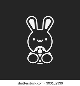 Easter bunny icon