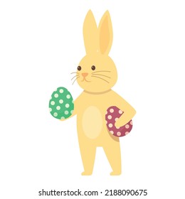 Easter bunny icon cartoon vector. Cute rabbit. Animal happy