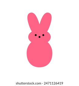 Easter bunny icon. Clipart image isolated on white background