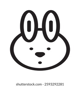 Easter bunny icon with a cute and festive design. Ideal for holiday themes, celebrations, spring, and decorations.
