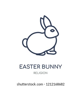 Easter bunny icon. Easter bunny linear symbol design from Religion collection. Simple outline element vector illustration on white background.