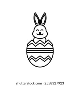 Easter bunny icon Symbol mark in Outline style