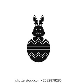 Easter bunny icon Symbol mark in Outline style