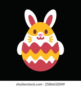 Easter Bunny icon vector illustration on a white background
