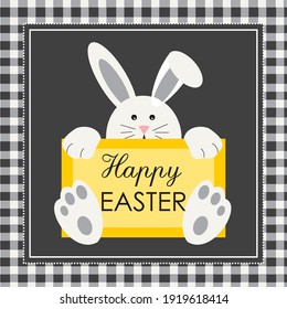 Easter bunny illustration for easter greeting card